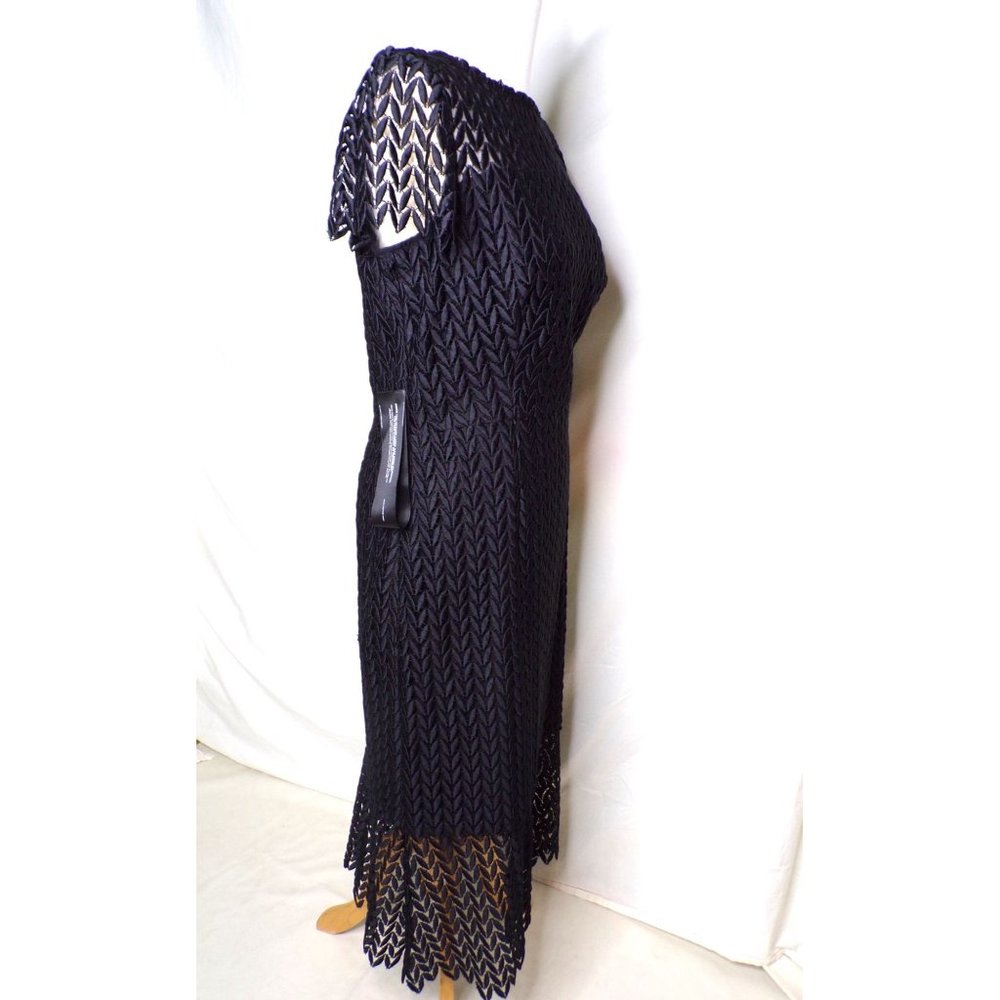 🆕KAY UNGER Tatum Lace Midi Cocktail Dress Black 10 - Picture 9 of 11